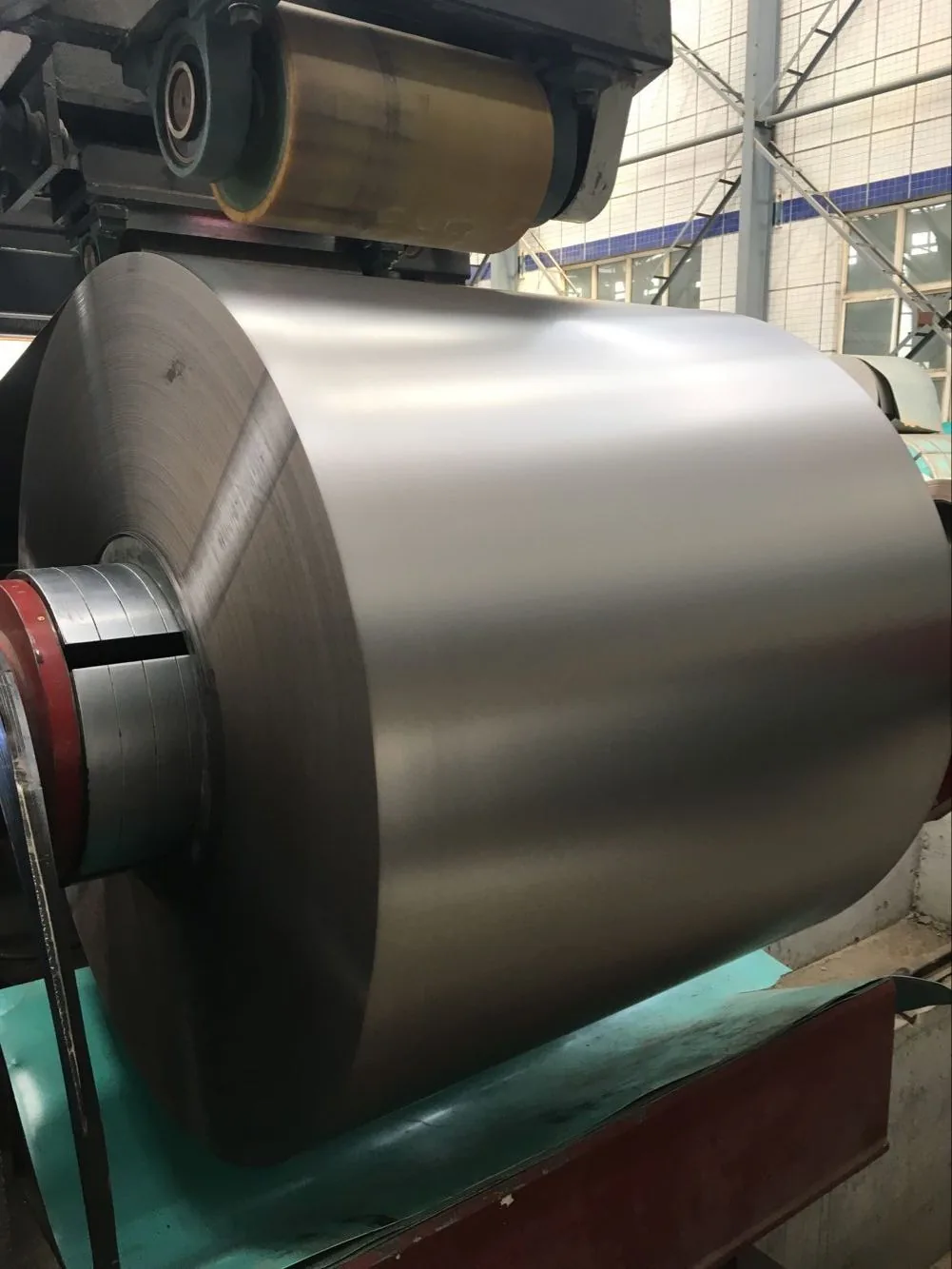 Titanium strip wound into a coil