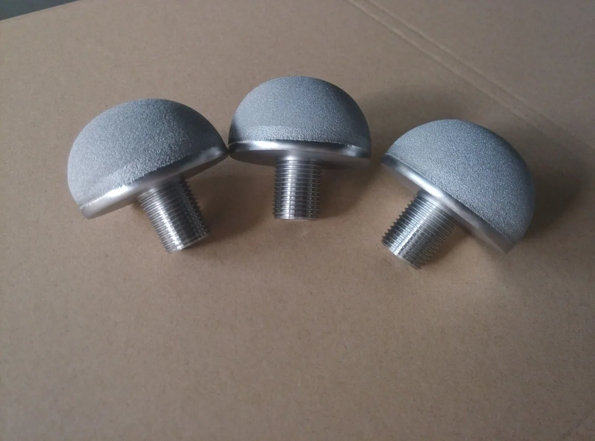 Titanium threaded rod with a hex nut