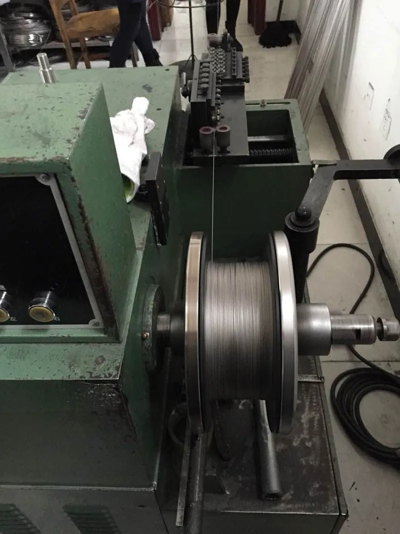 Titanium wire wound on spools